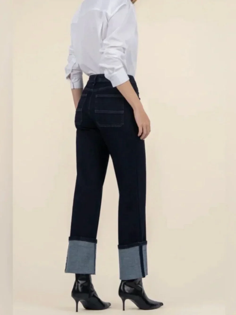 Kut from the Kloth Charlotte High Rise Jeans with Roll Up Cuffs Size 14 - Picture 2 of 9